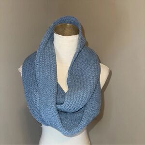 J Jill Light Blue Infinity Scarf Chunky Knit